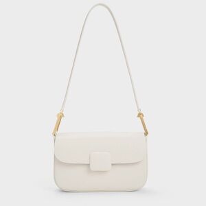 Charles & Keith Koa Square Push-Lock Shoulder Bag
